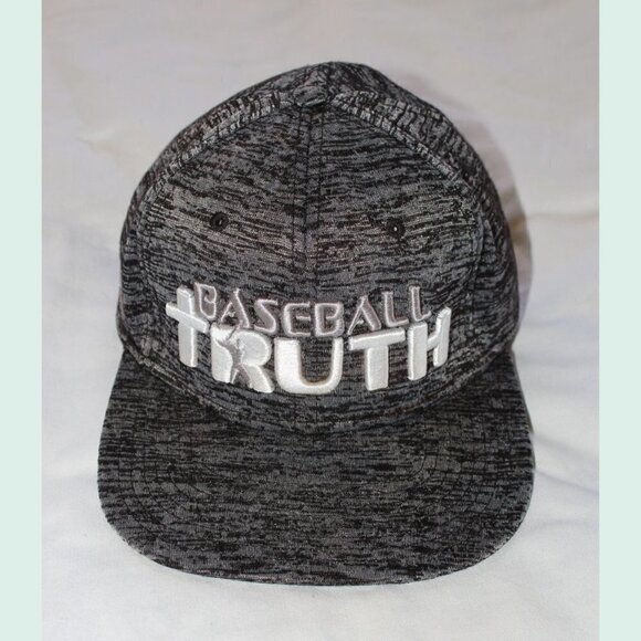 Baseball Truth Black and white Heather Snap Back Hat embroidered logo Troy Silva - Picture 7 of 10